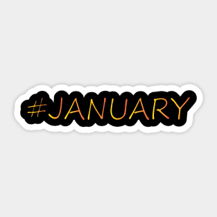 january shirt Sticker